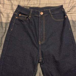 Fashion Nova, high-waisted dark skinny jeans